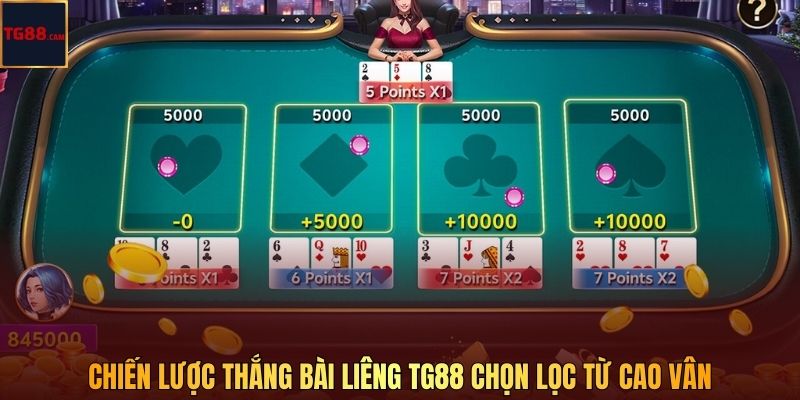Chiến lược thắng bài liêng TG88 chọn lọc từ Cao Vân