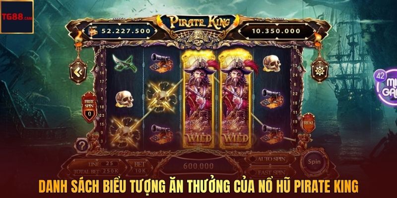 Nổ Hũ Pirate King Tại TG88 Săn Kho Báu Biển Khơi Hấp Dẫn 3 Danh sách biểu tượng ăn thưởng của nổ hũ Pirate King