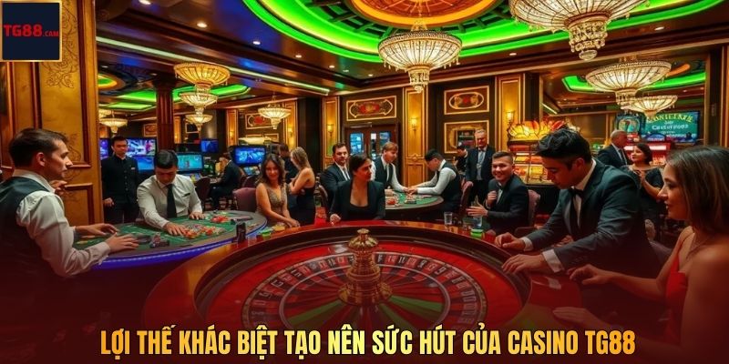Lợi thế khác biệt tạo nên sức hút của casino TG88